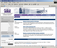 Das Archiv auf einer Webseite in der Übersicht